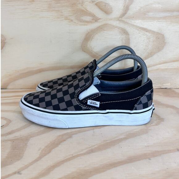 Vans Off The Wall - Classic Slip-On Checkeredboard - Black/Gray - Women's - 7 - Picture 3 of 9
